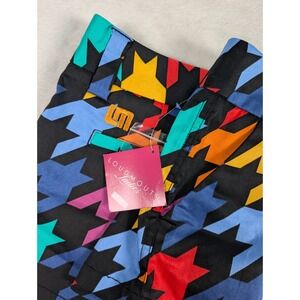 Loudmouth Ladies Shorts Womens‎ sz 2 Razzle Dazzle Geo AOP Golf NWT